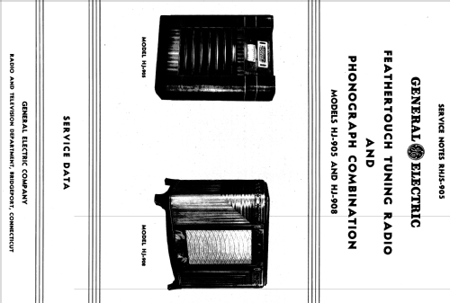 HJ-908 ; General Electric Co. (ID = 1128019) Radio