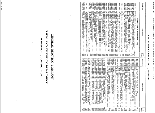 HM-171 ; General Electric Co. (ID = 1128623) Television