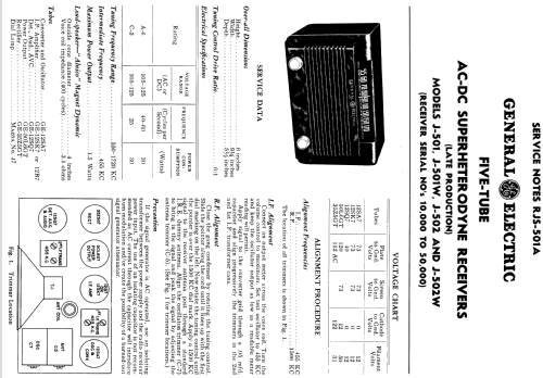 J-502W ; General Electric Co. (ID = 1129574) Radio