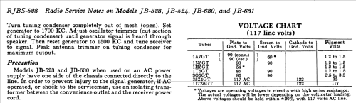 JB-524 ; General Electric Co. (ID = 1130866) Radio