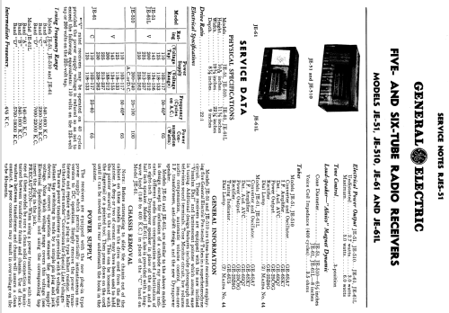 JE-510 ; General Electric Co. (ID = 1131083) Radio