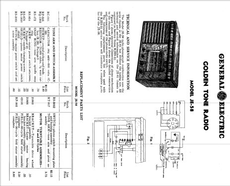 JE-58 ; General Electric Co. (ID = 169965) Radio