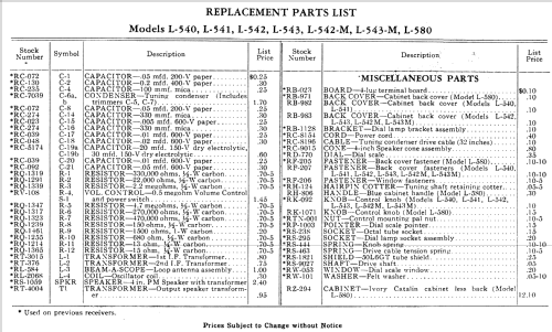 L-540 ; General Electric Co. (ID = 1132544) Radio