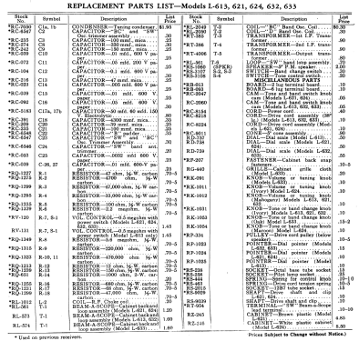 L-633 ; General Electric Co. (ID = 1132600) Radio