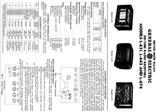 L-674 ; General Electric Co. (ID = 1132619) Radio