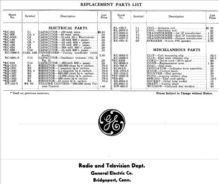 LB-424 ; General Electric Co. (ID = 1132849) Radio