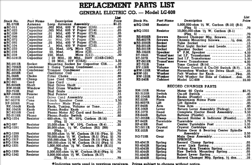 LC-608 ; General Electric Co. (ID = 1133574) Radio