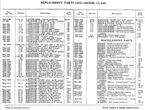 LC-648 ; General Electric Co. (ID = 1133604) Radio