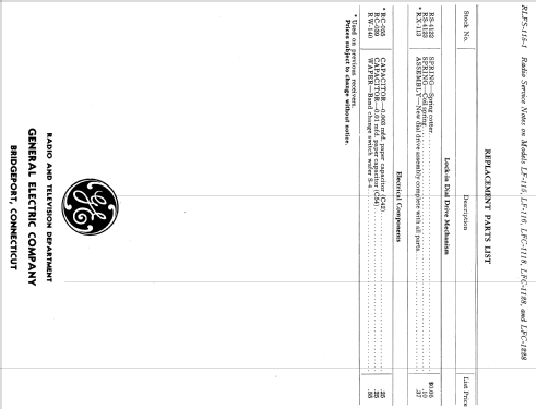 LF-115 ; General Electric Co. (ID = 1133660) Radio