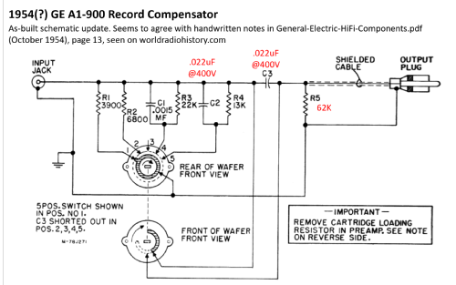 Record Compensator A1-900; General Electric Co. (ID = 3111220) Misc