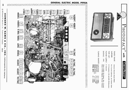 17 Transistor World Monitor P-990C ; General Electric Co. (ID = 1838390) Radio