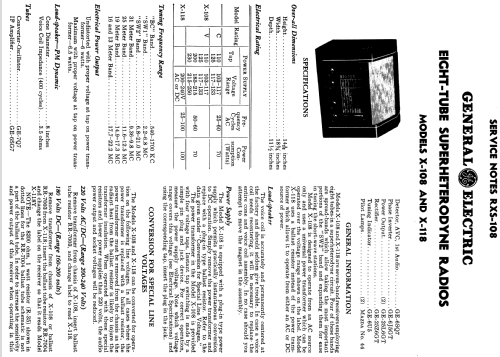 X-108 ; General Electric Co. (ID = 1134395) Radio