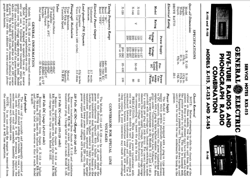 X-125 ; General Electric Co. (ID = 1134412) Radio