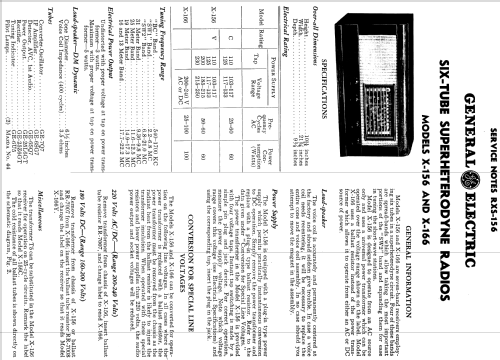 X-156 ; General Electric Co. (ID = 1134441) Radio