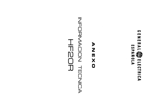 HF-20-R; General Eléctrica (ID = 2102361) Radio