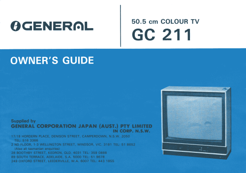 General GC211; General, Fujitsu (ID = 2867617) Television
