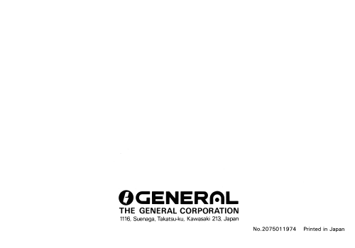 General GC211; General, Fujitsu (ID = 2867635) Televisore