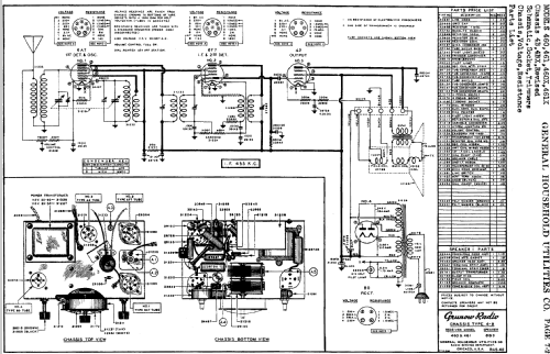 Grunow 461 Ch= 4-B; General Household (ID = 681267) Radio