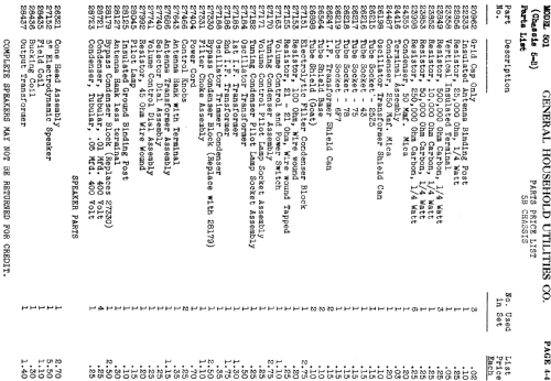 Grunow 501 Ch= 5-B; General Household (ID = 681156) Radio