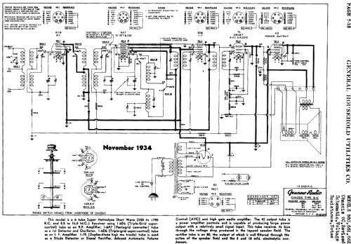 Grunow 661 Ch= 6-C; General Household (ID = 681652) Radio