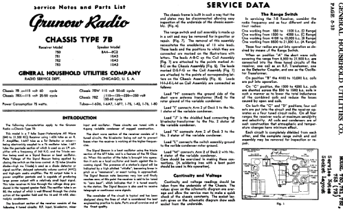 Grunow 752 Ch= 7-B; General Household (ID = 681712) Radio