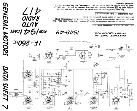 417 ; General Motors of (ID = 815479) Car Radio