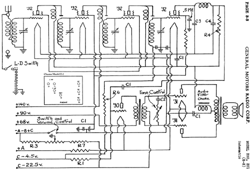 Pioneer 201 Ch= E-2; General Motors Radio (ID = 467774) Radio