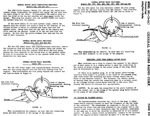 281 Ch= R-1A; General Motors Radio (ID = 467769) Adattatore