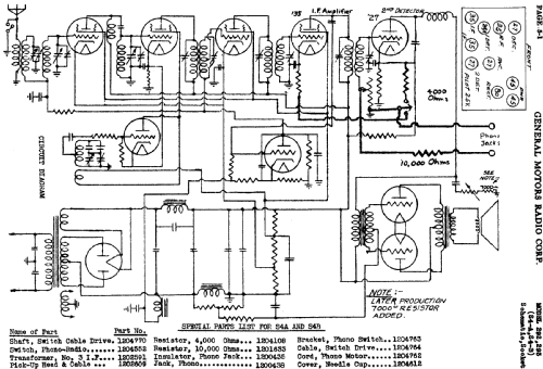 292 Ch= S-4B; General Motors Radio (ID = 468050) Radio