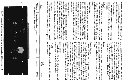 Amplifier 514-A; General Radio (ID = 1876162) Equipment