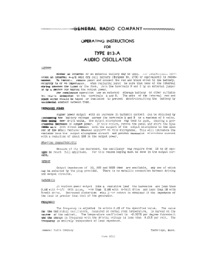 Audio Oscillator 813-A; General Radio (ID = 2950943) Equipment