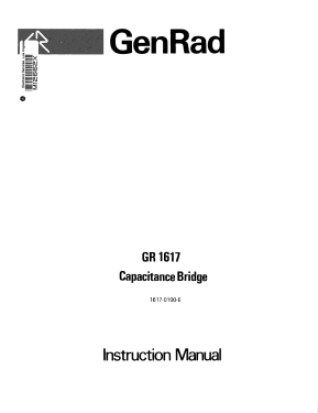 Capacitance bridge 1617; General Radio (ID = 2950909) Equipment