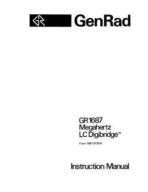 GenRad 1687 Megahertz LC Digibridge ; General Radio (ID = 2951223) Equipment