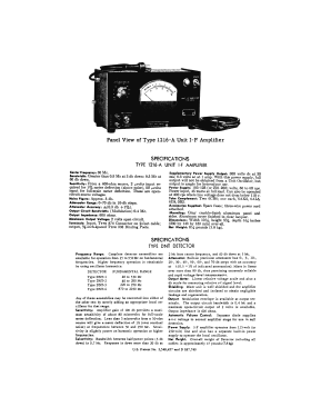 I-F Amplifier 1216-A; General Radio (ID = 2951914) Equipment