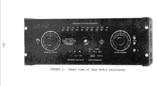 Oscillator 608-A; General Radio (ID = 1275210) Equipment