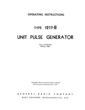 Pulse Generator 1217-B; General Radio (ID = 2952928) Equipment