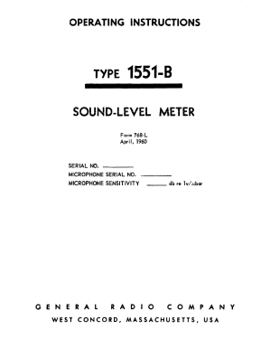 Sound-Level Meter 1551-B; General Radio (ID = 2954598) Equipment