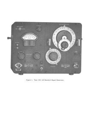 Standard Signal Generator 1021-A; General Radio (ID = 2954619) Equipment