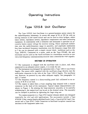 Unit Oscillator 1215-B ; General Radio (ID = 2942953) Equipment