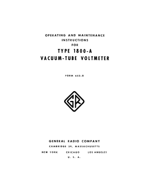 Vacuum Tube Voltmeter 1800-A; General Radio (ID = 2955030) Equipment