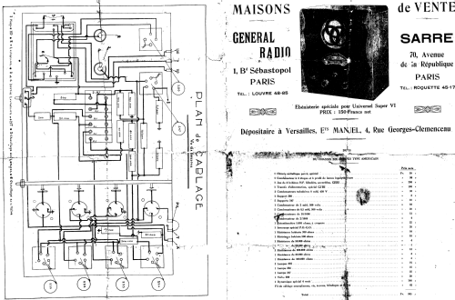 Universel Super VI ; Général-Radio - voir (ID = 1181739) Radio