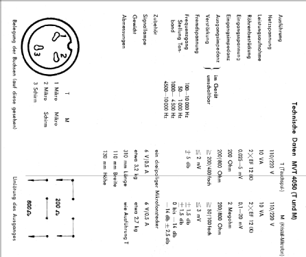 MVT4050M; Gerätewerk Leipzig, (ID = 330854) Ampl/Mixer