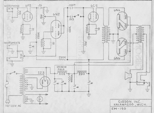 EH-150 ; Gibson Manufacturing (ID = 2523501) Ampl/Mixer