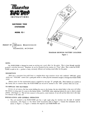 Maestro Fuzz-Tone FZ-1; Gibson Manufacturing (ID = 2854321) Misc