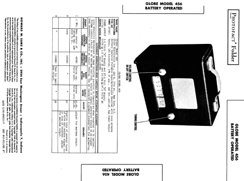 456 battery operated Radio Globe Electronics, Inc.; New York, build ...