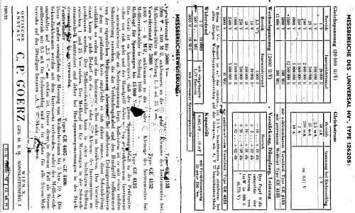 Universal HV T.126205; Goerz Electro Ges.m. (ID = 1969605) Equipment