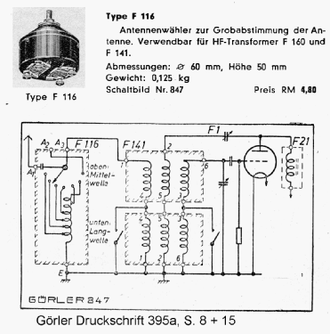 Ferrocart Antennenwähler F116; Görler, J. K.; (ID = 2894264) Antena