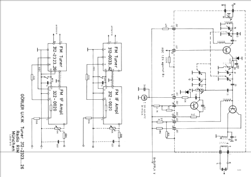 Transistor-UKW 3-fach Drehko-Tuner 312-2326; Görler, J. K.; (ID = 1712991) mod-past25