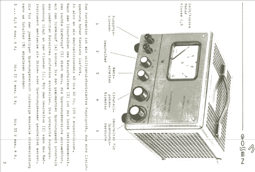 Konstanter Labornetzgerät Modell 2B; Gossen, P., & Co. KG (ID = 1639863) Equipment