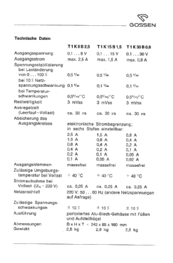 Konstanter T1K15B1,5; Gossen, P., & Co. KG (ID = 3037228) Ausrüstung